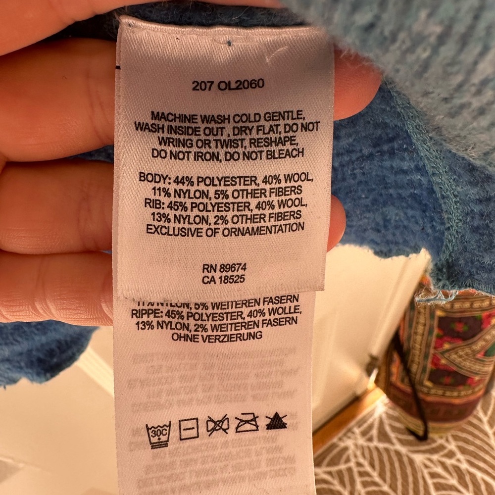 Mountain Hardwear Blue Wool Mid-Layer - image 4